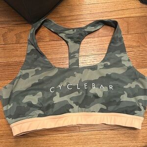 cyclebar camo sports bra